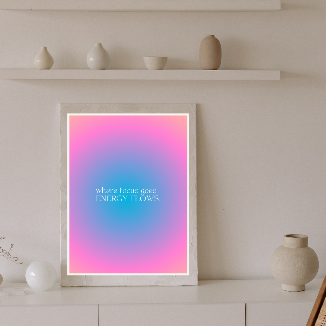 Where Focus Goes, Energy Flows Print