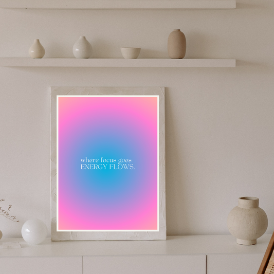 Where Focus Goes, Energy Flows Print