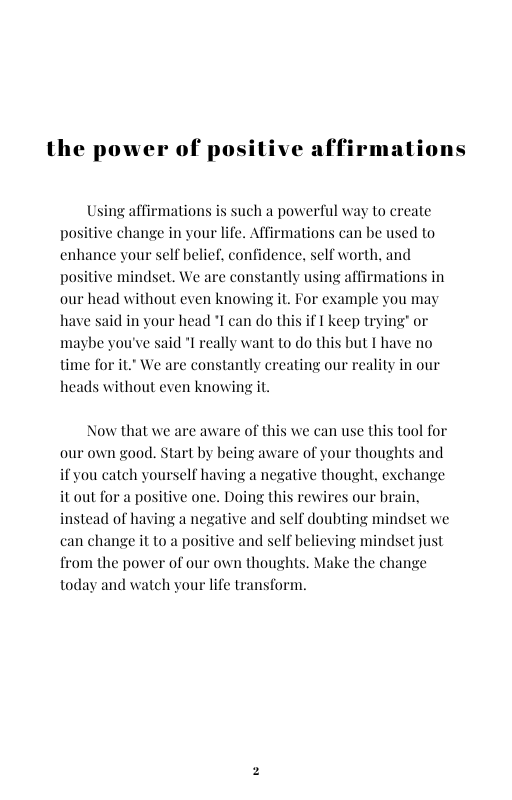 200 Life Changing Affirmations